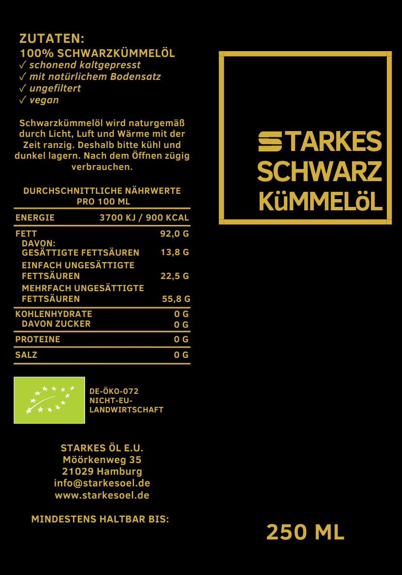 Bio-Schwarzkümmelöl
