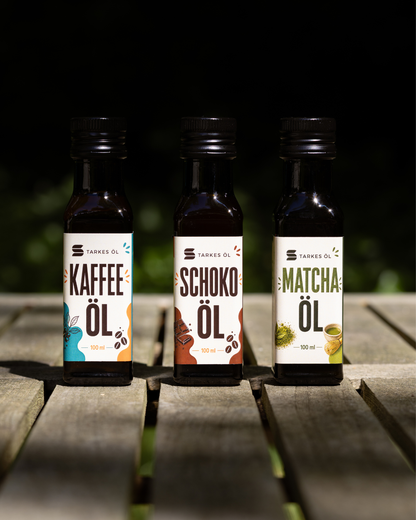Genuss-Set: Kaffeeöl, Schokoöl & Matchaöl